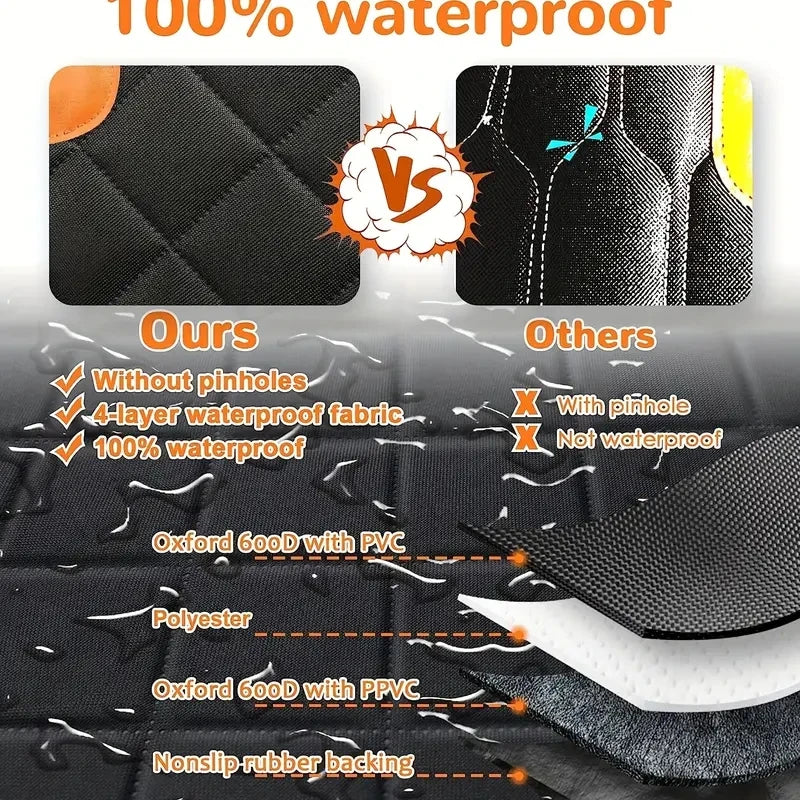 Four-layer waterproof construction of the Velna dog car seat cover