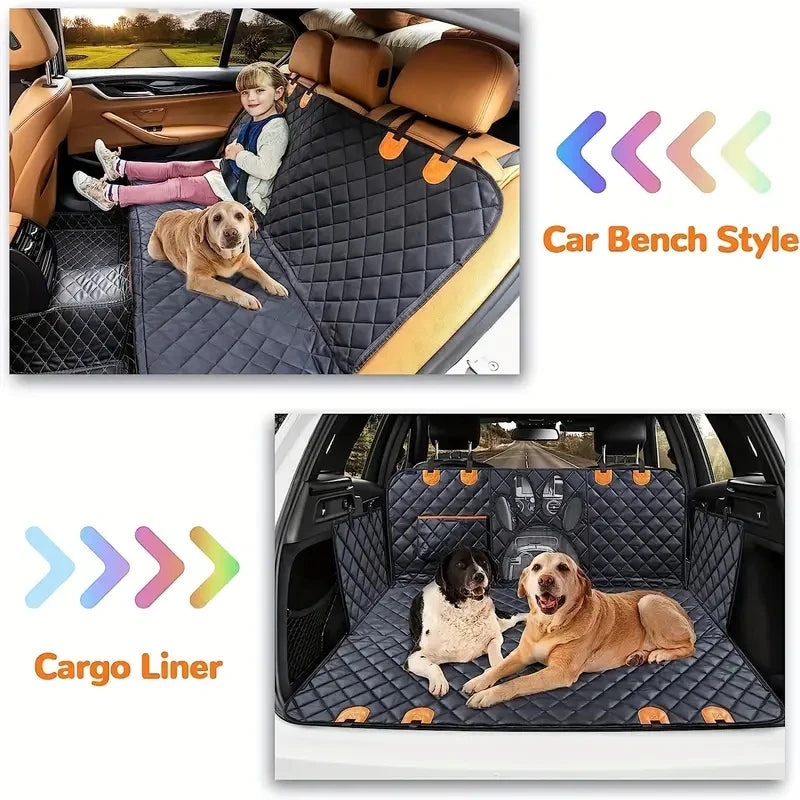 Velna cover used flat as a bench seat cover and as a boot cargo liner