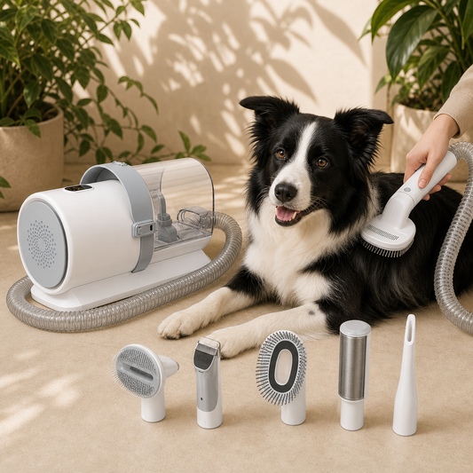 VELNA Pet Grooming Vacuum Kit – 5-in-1 Shed-Free Groomer