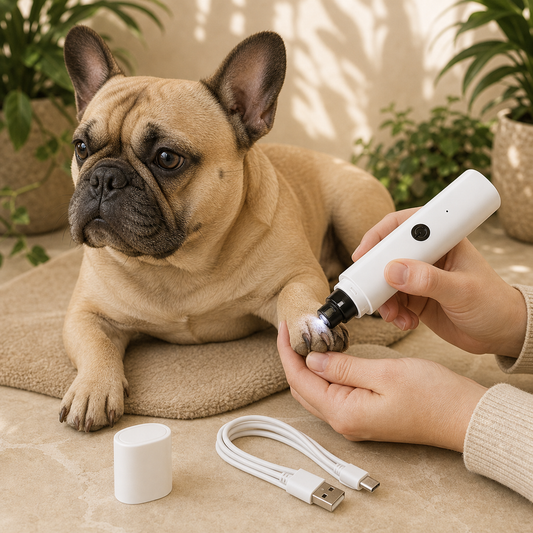 VELNA Pet Nail Grinder – Quiet USB Trimmer with LED Light