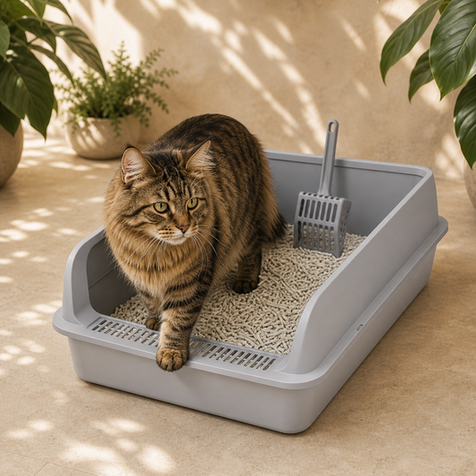 VELNA Stainless Steel Litter Box – XXL High-Sided, Leak-Proof