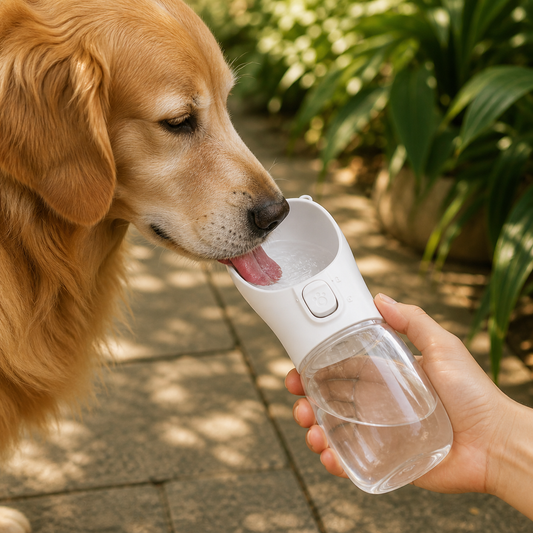 VELNA Travel Water Bottle & Bowl – 2-in-1 Leak-Proof Walking Drinker