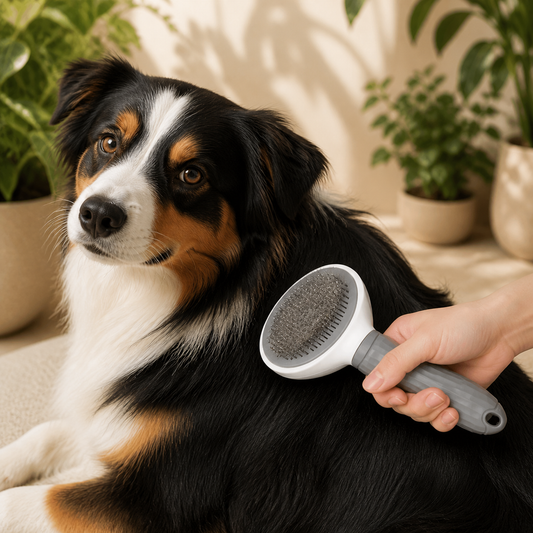 VELNA Deshedding Brush – Self-Cleaning Slicker With One-Press Release