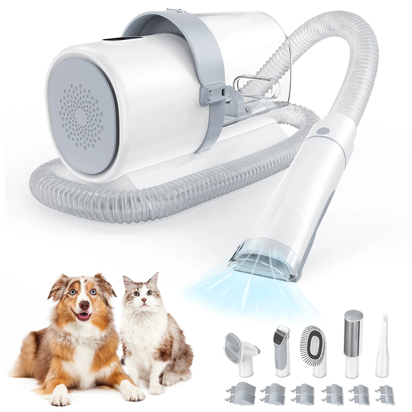 Velna Pet Grooming Vacuum Kit cordless clipper attachment